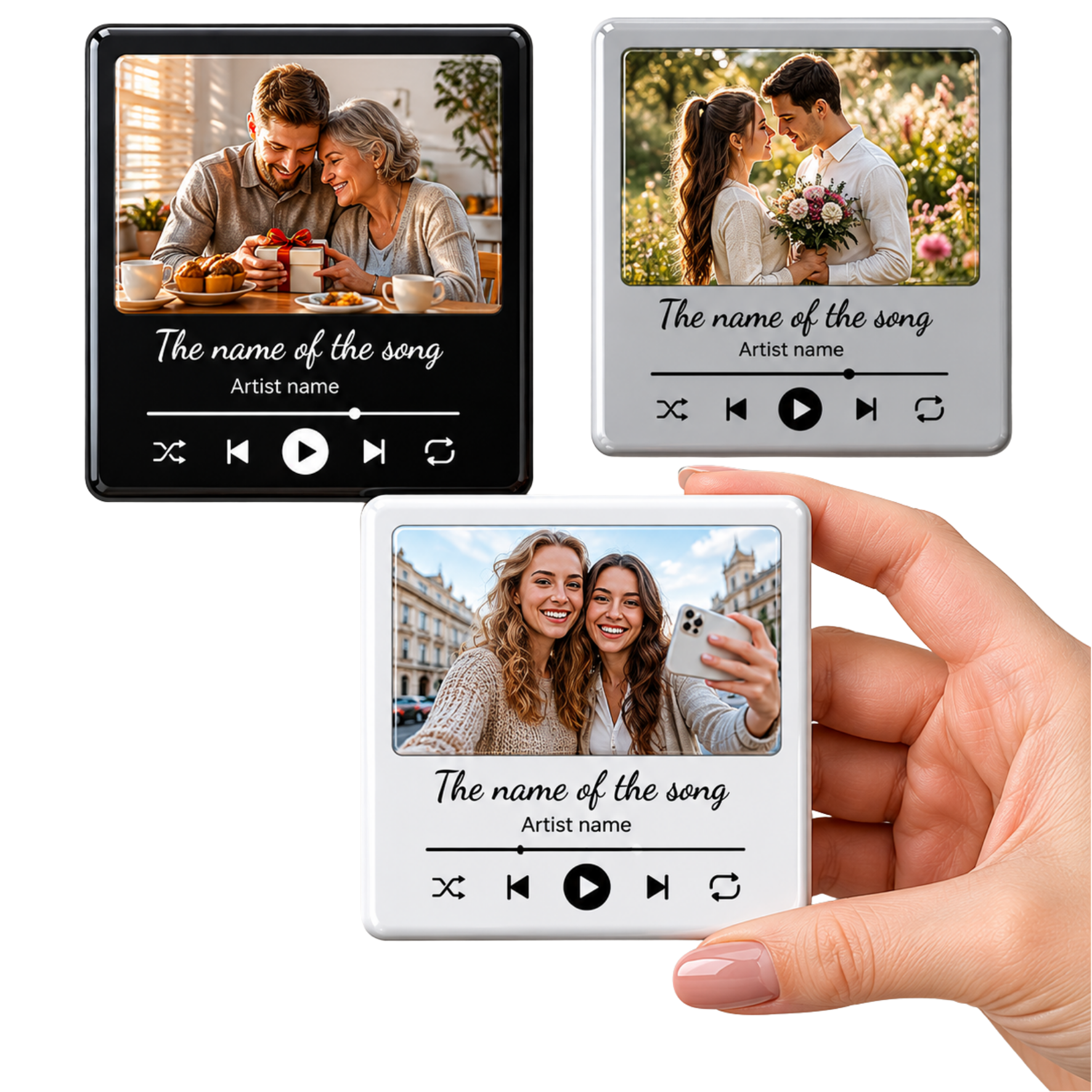 Personalised Music Player Photo Magnet – 5cm x 5cm