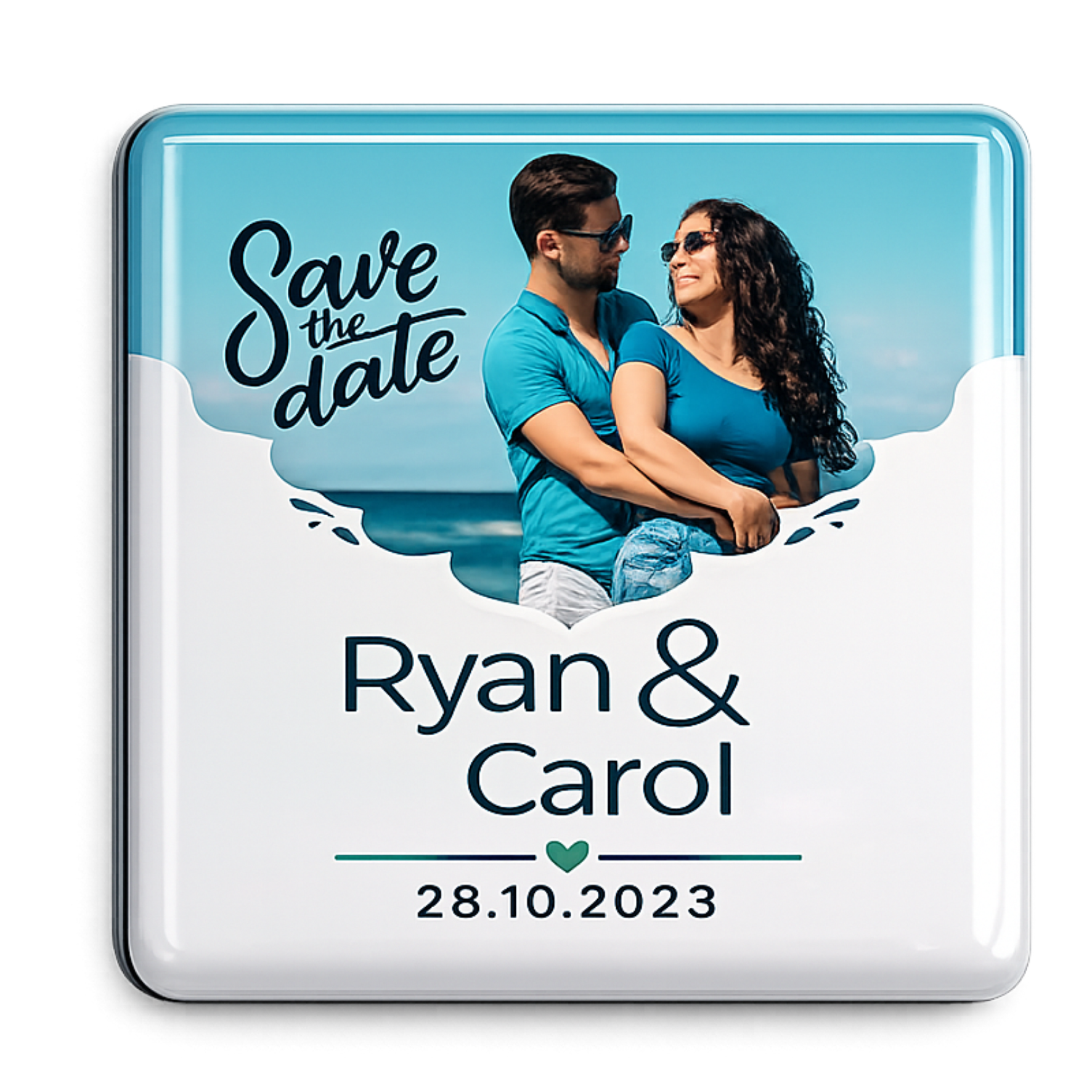 Personalised Save the Date Magnet – 5cm x 5cm