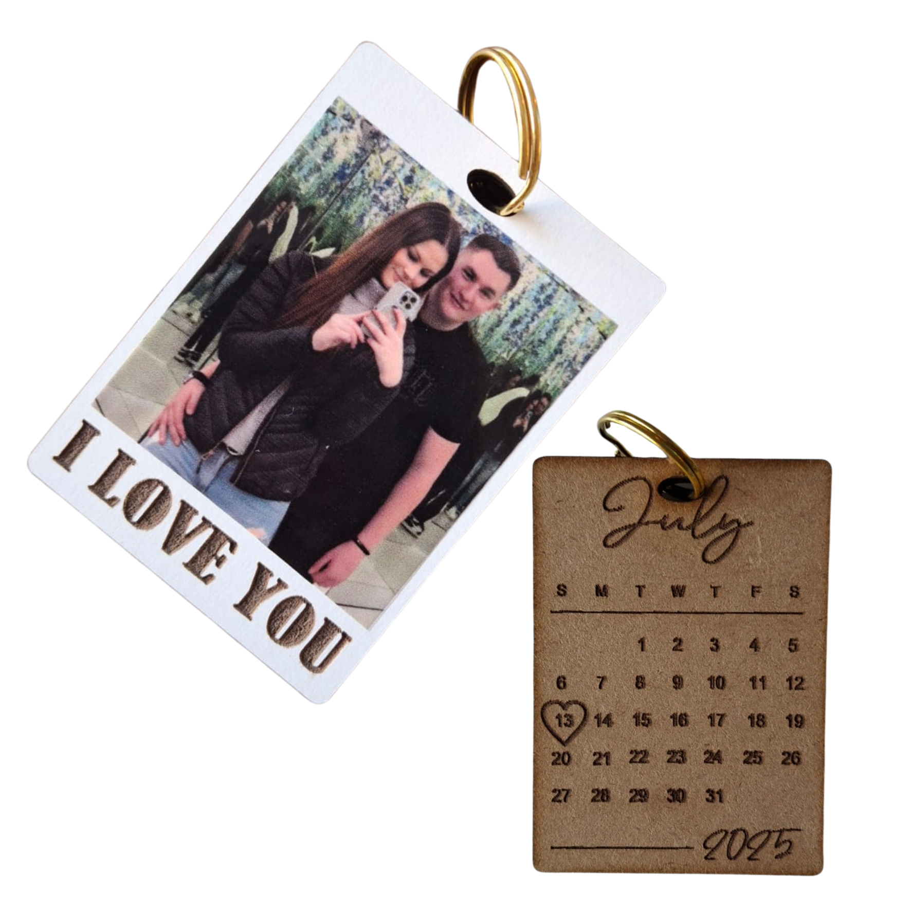 Personalised Photo & Calendar Keyrings