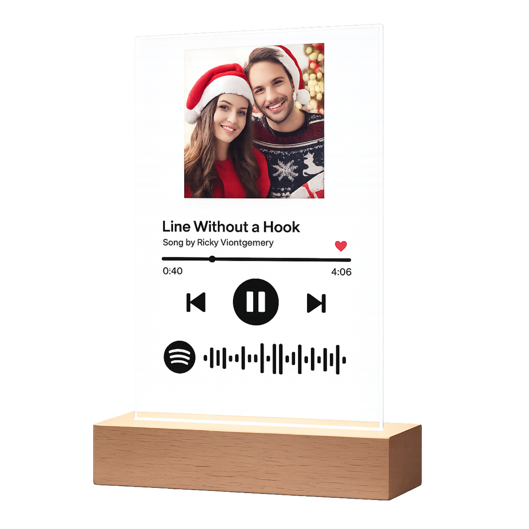 Perspex Spotify Display with Wooden Stand – A5 & A4